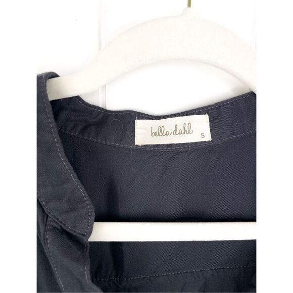 Bella Dahl Black Rayon Dress Tunic V Neck Long Sleeve for Career or Work Size S - Picture 7 of 10